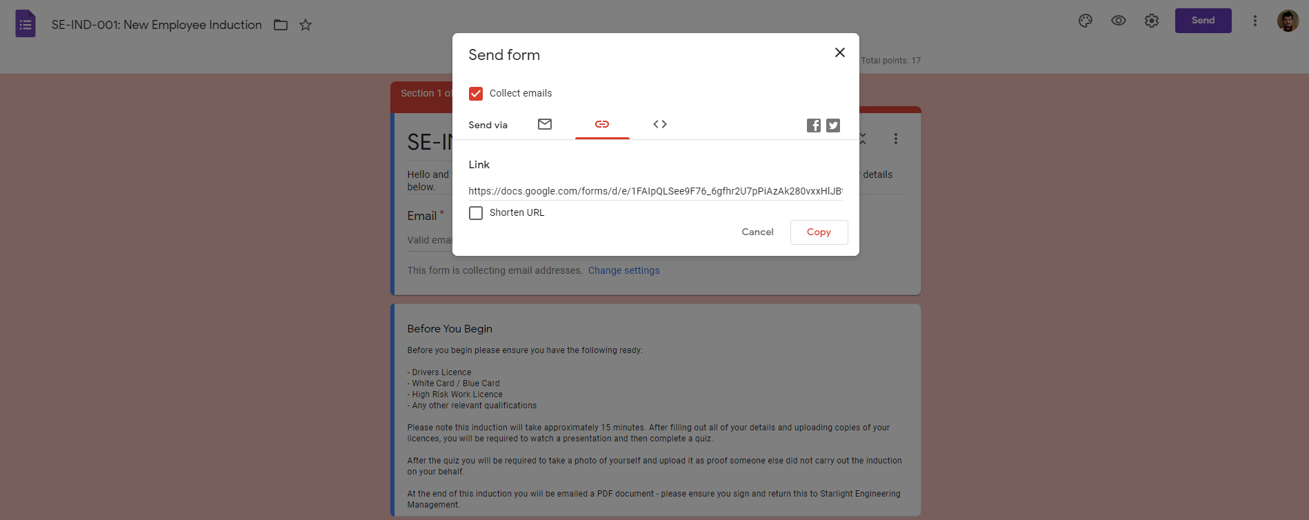 How To Get The Google Form Link