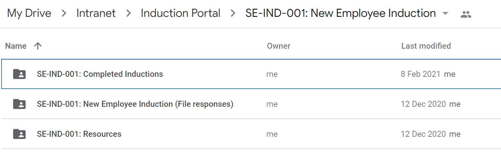 Induction Example Files