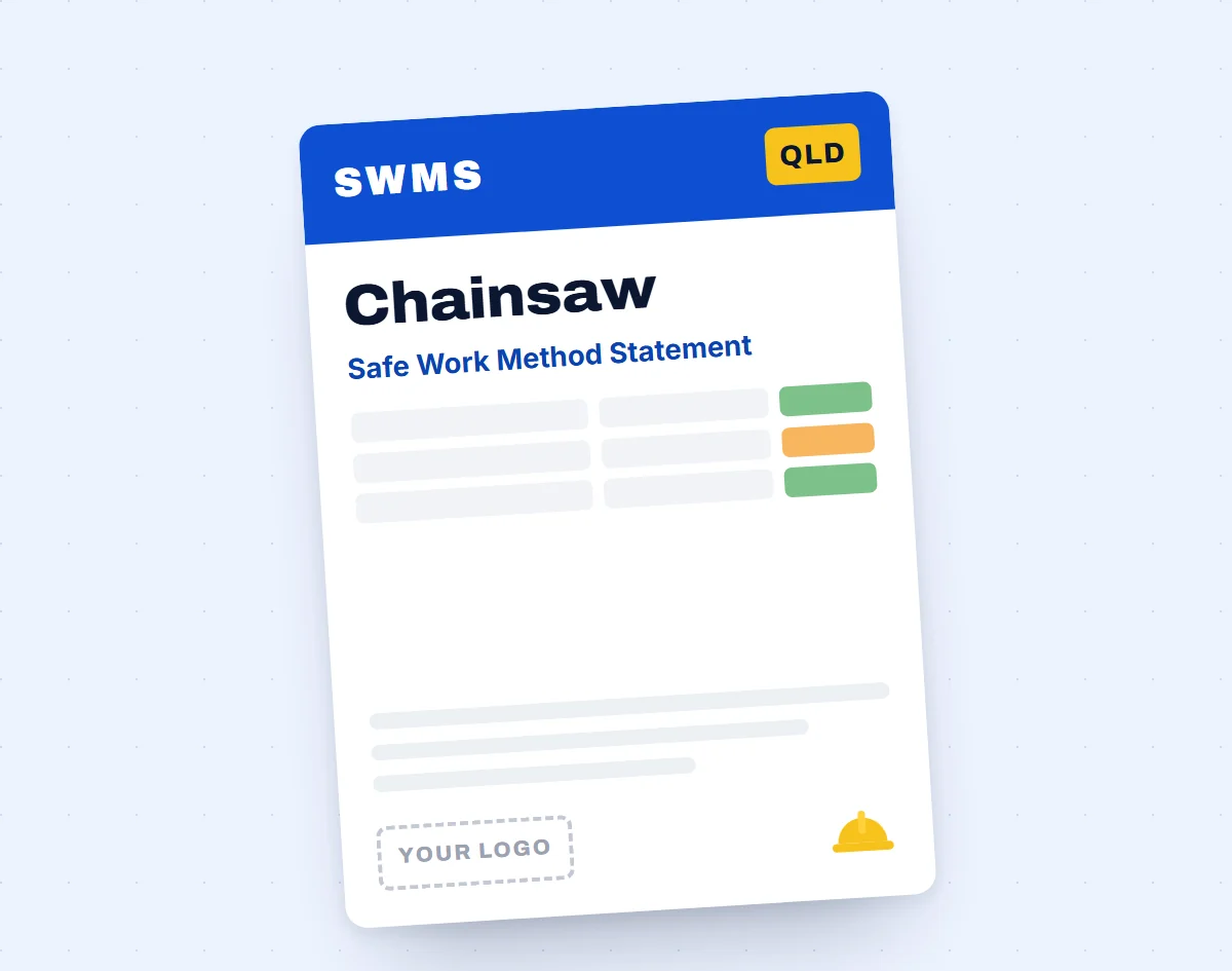 Chainsaw SWMS template cover