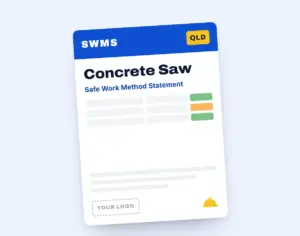 Concrete Saw SWMS template cover