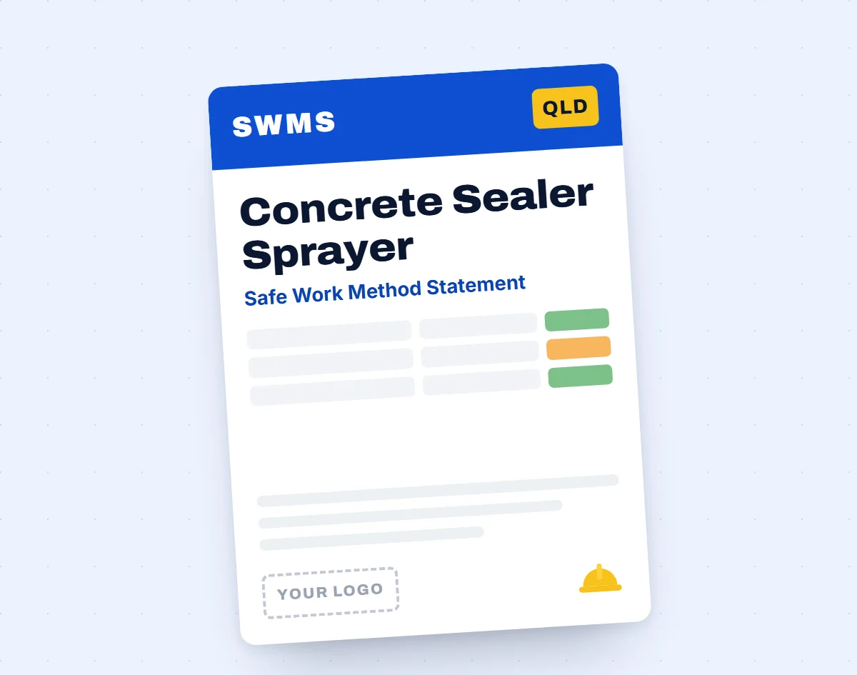 Concrete Sealer Sprayer SWMS Template template cover