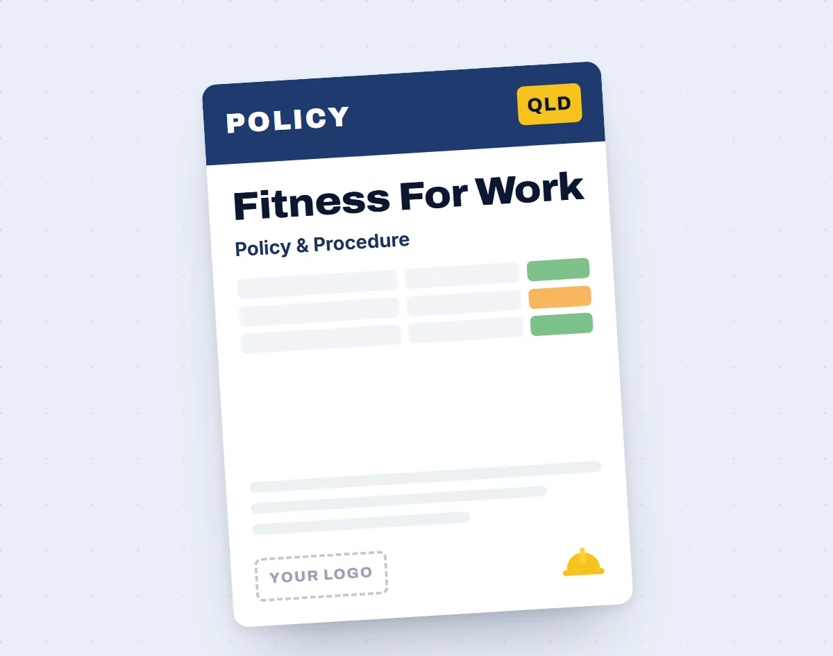 Fitness For Work Policy Template