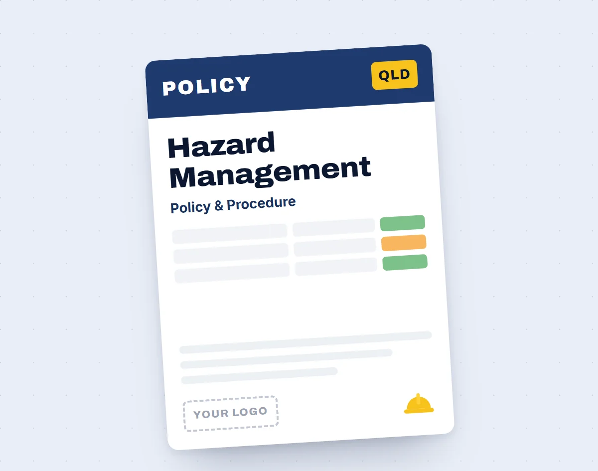 Hazard Management Policy Template template cover