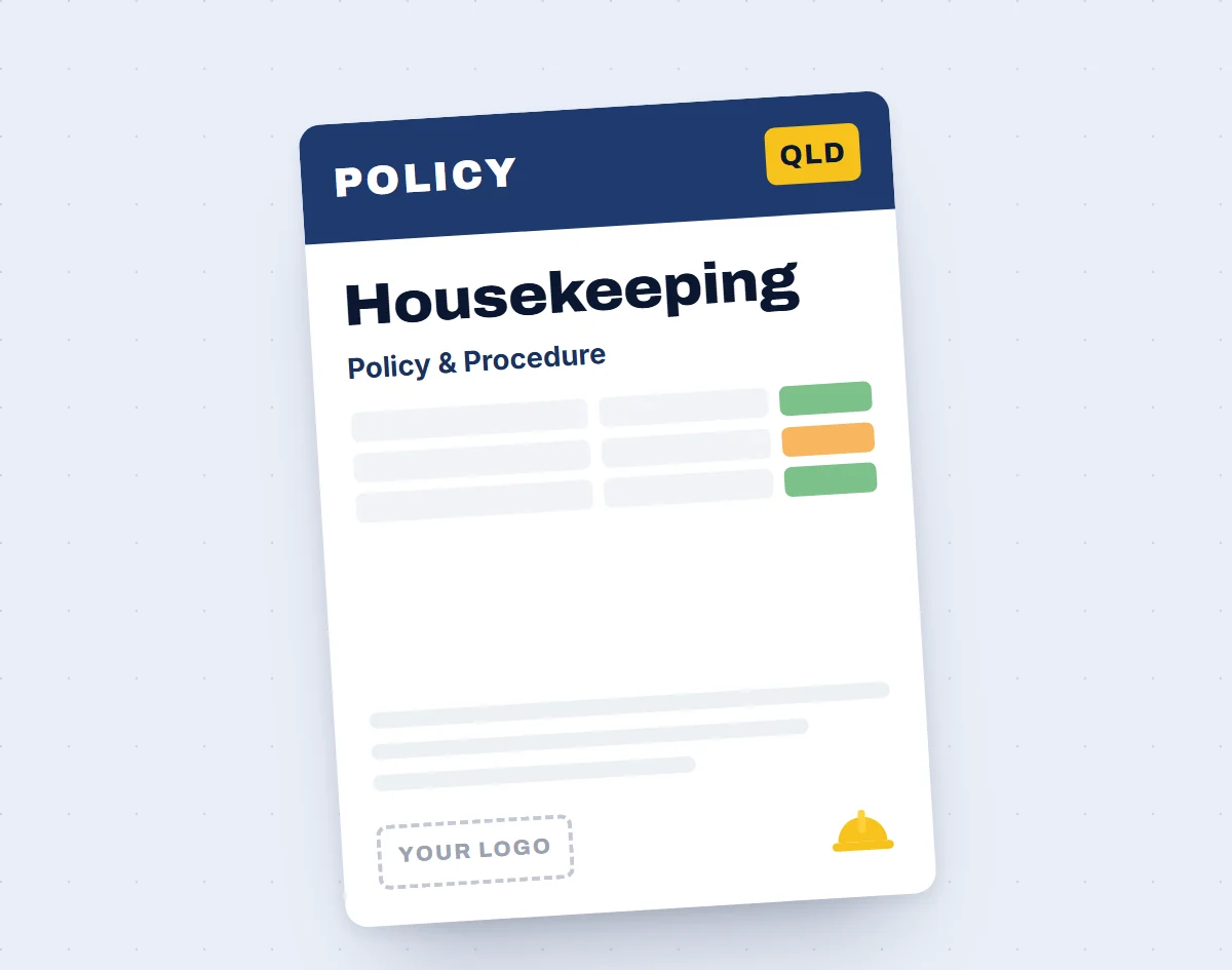 Housekeeping Policy Template template cover