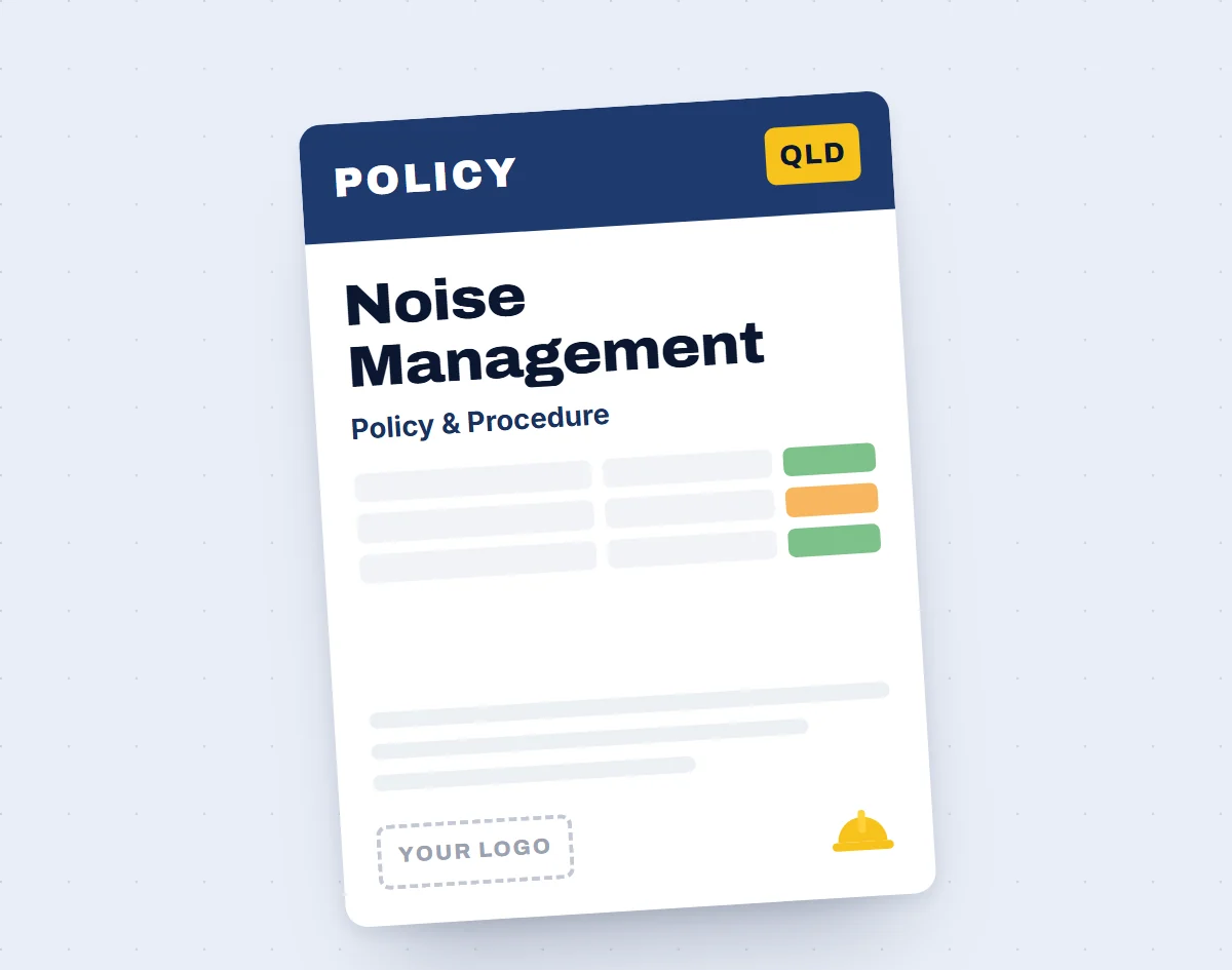 Noise Management Policy Template template cover