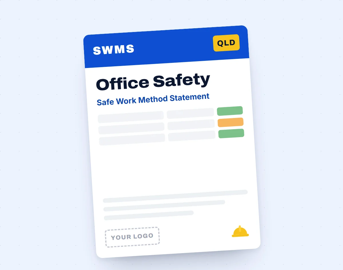 Office Safety SWMS template cover