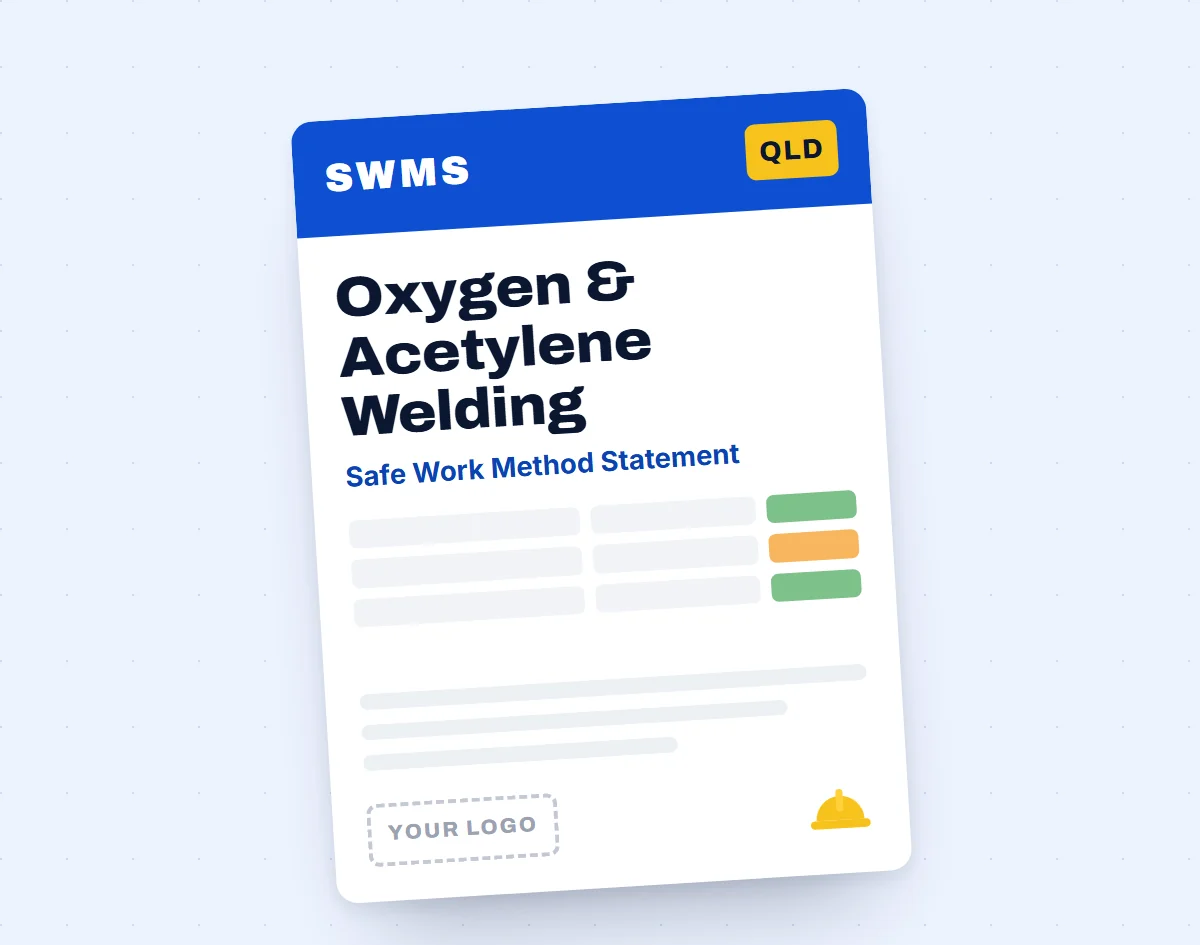 Oxygen & Acetylene Welding SWMS template cover