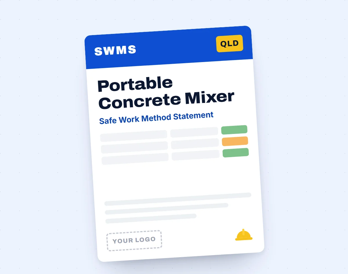 Portable Concrete Mixer SWMS Template template cover