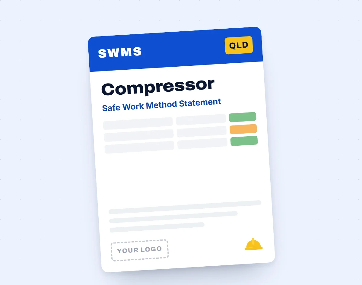 Safe Operation of Compressor SWMS template cover