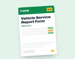 Vehicle Service Report Form template cover