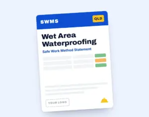 Wet Area Waterproofing SWMS template cover
