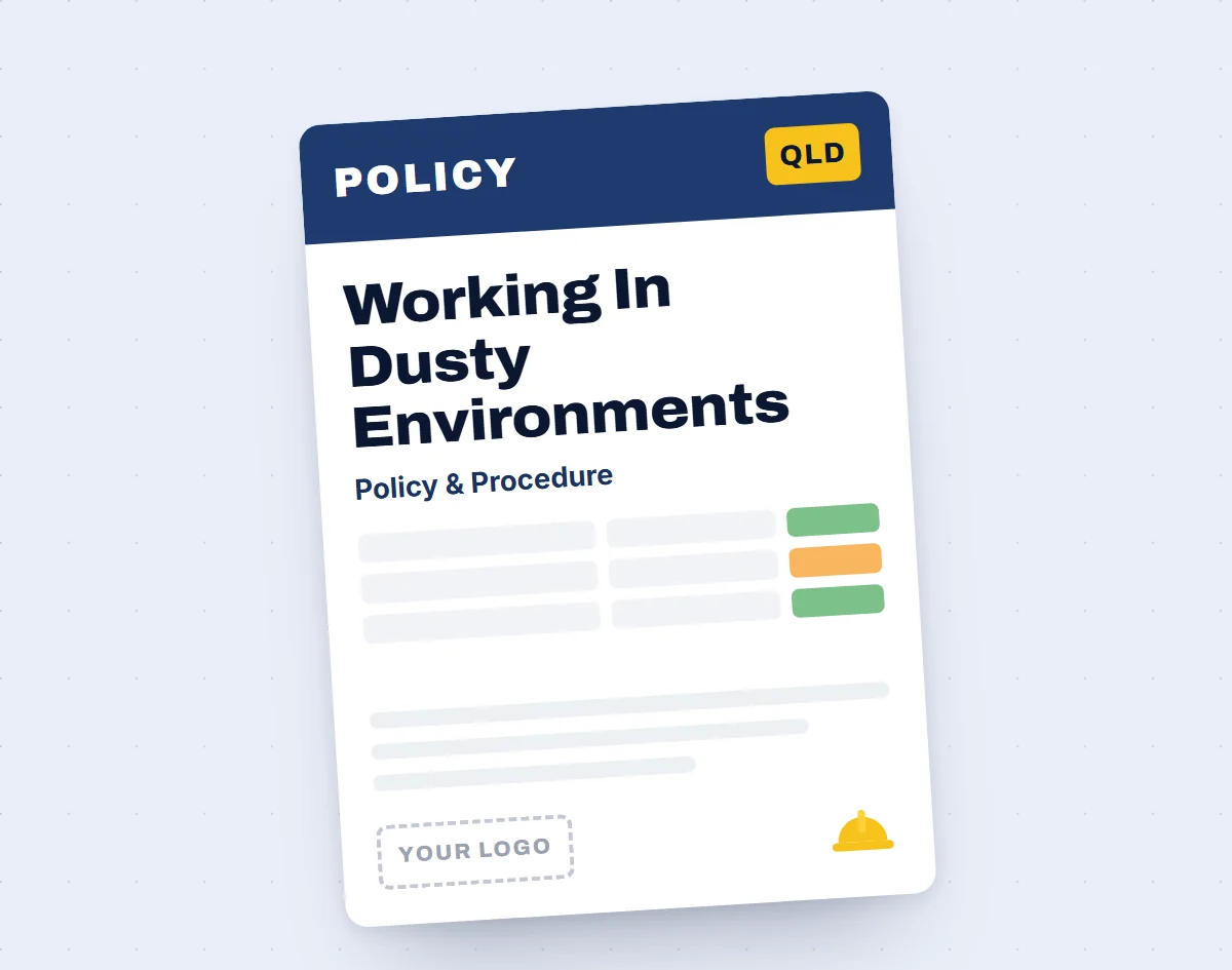 Working In Dusty Environments Policy Template template cover
